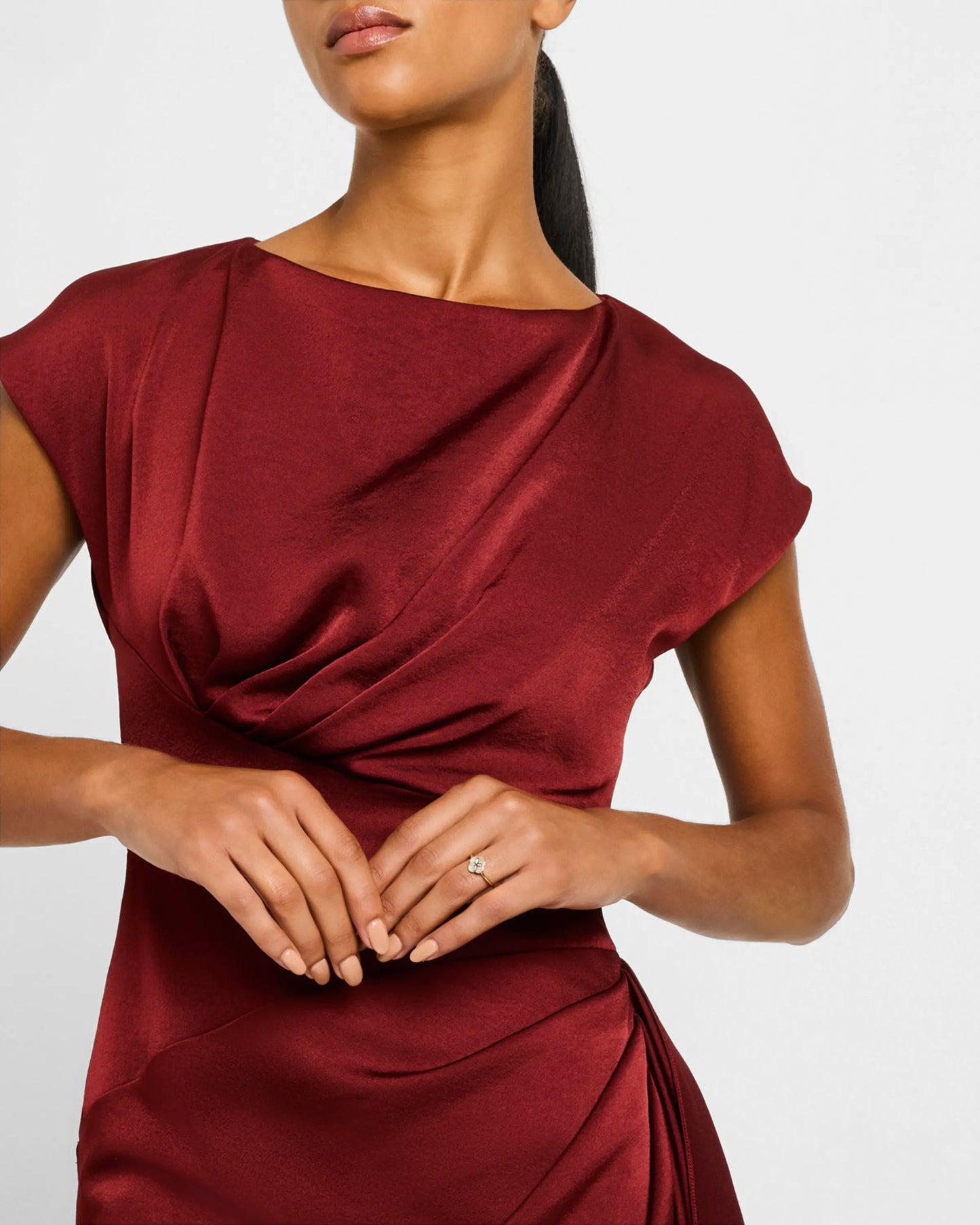 Petal Mother of Pearl Sterling Ring with 18k Vermeil