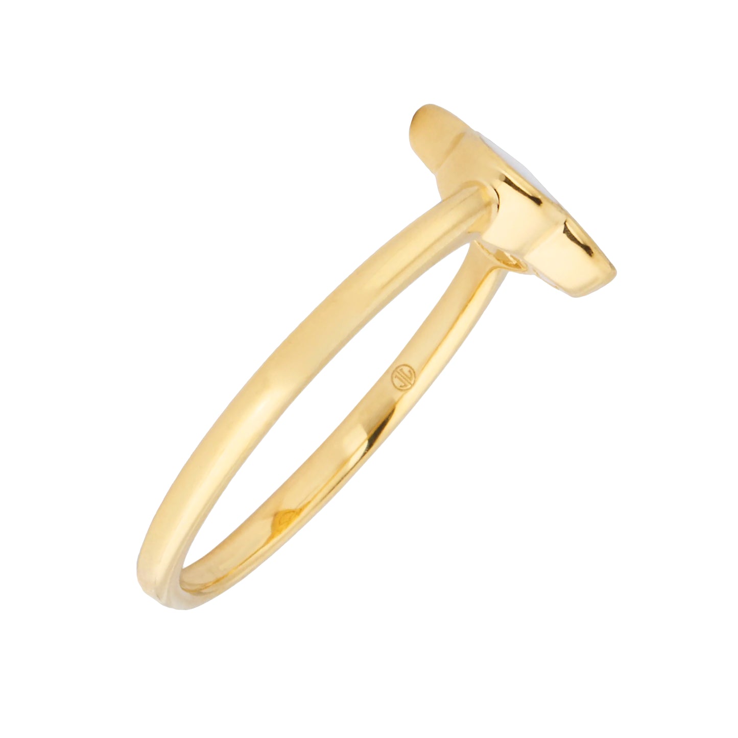 Petal Mother of Pearl Sterling Ring with 18k Vermeil