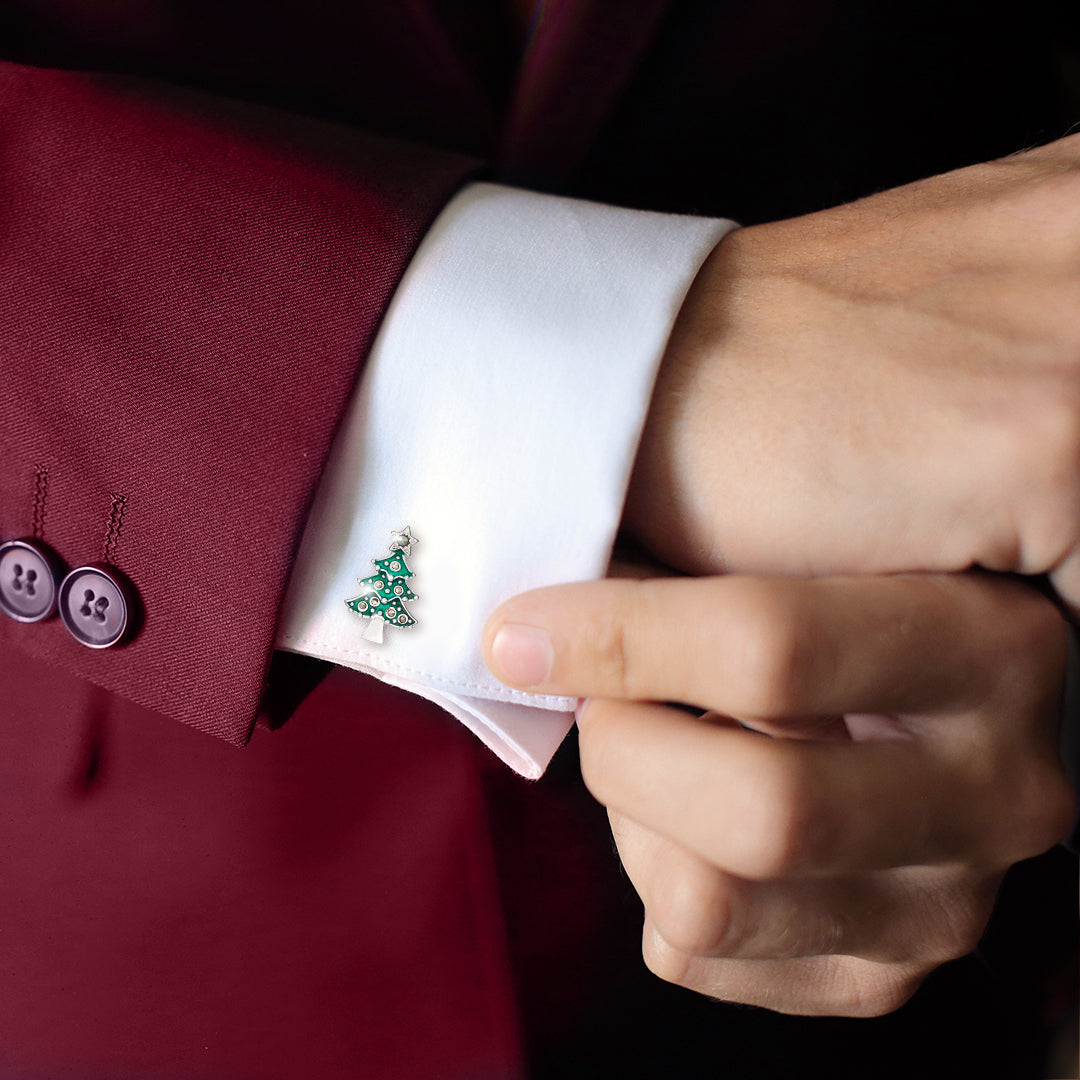 Christmas Tree Marcasite Cufflinks