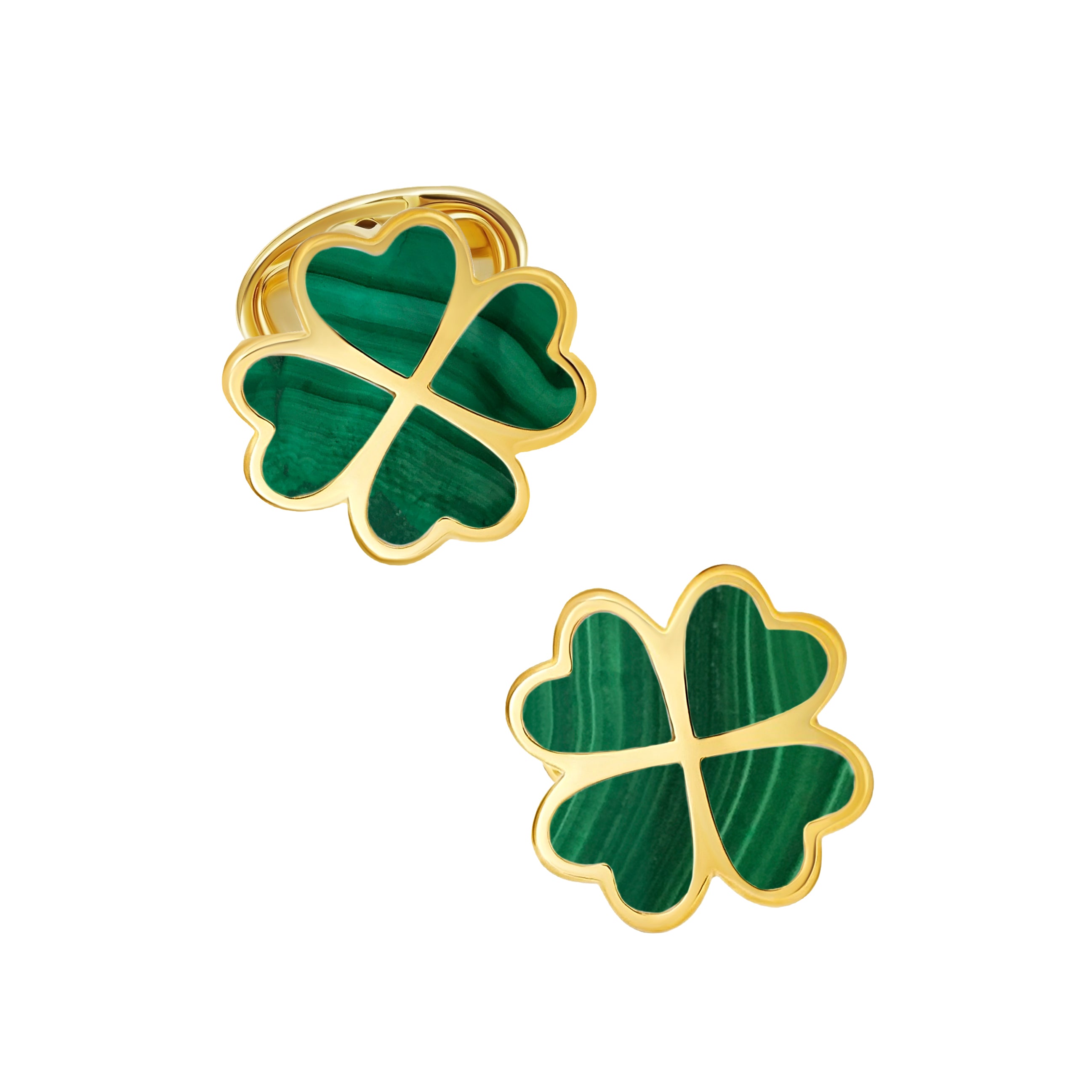 Gold Vermeil Gemstone Four Leaf Clover Cufflinks – Jan Leslie