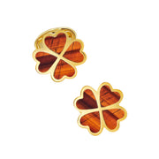 Lucky Four Leaf Clover Gold Vermeil Cufflinks