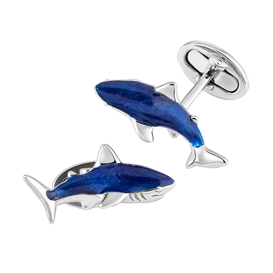 Shark Sterling Cufflinks