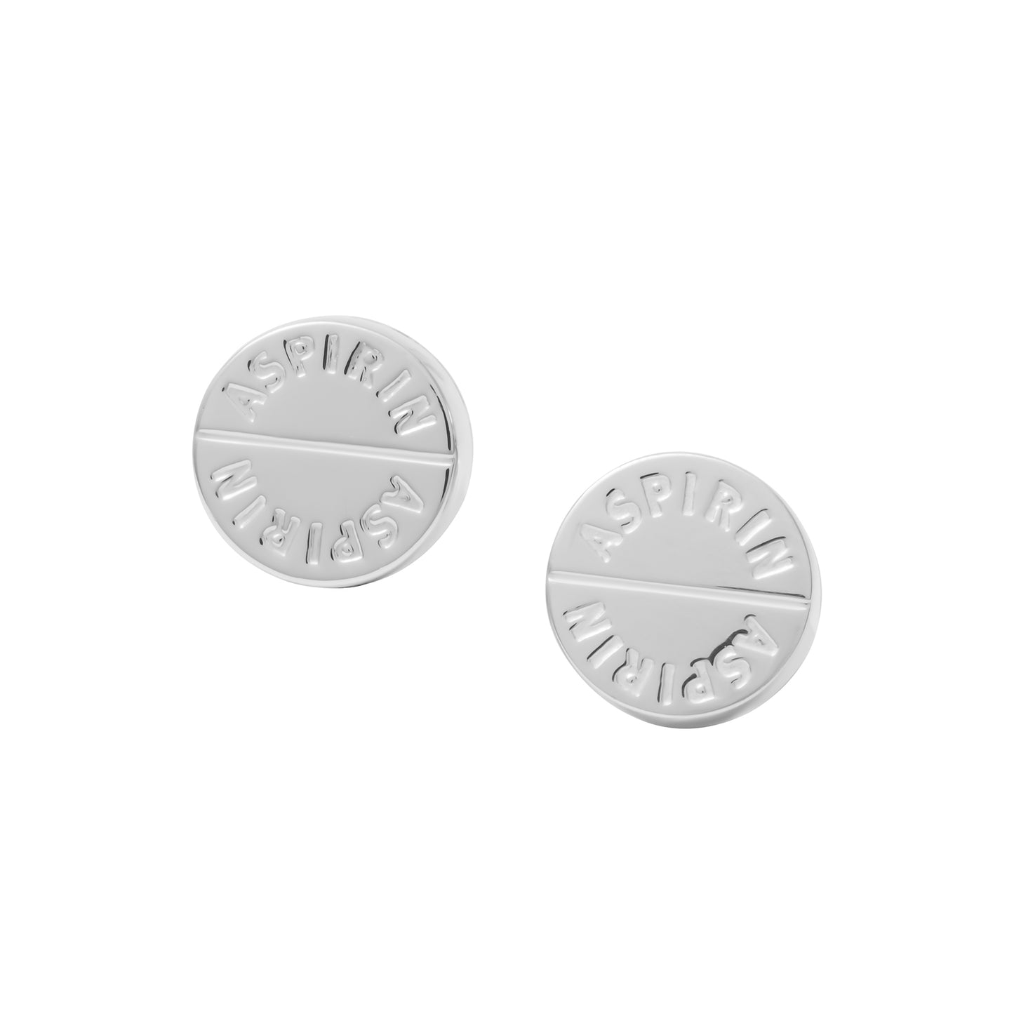 Aspirin Pill Box Sterling Cufflinks
