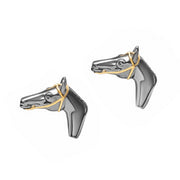 Horse Sterling Ruthenium Cufflinks