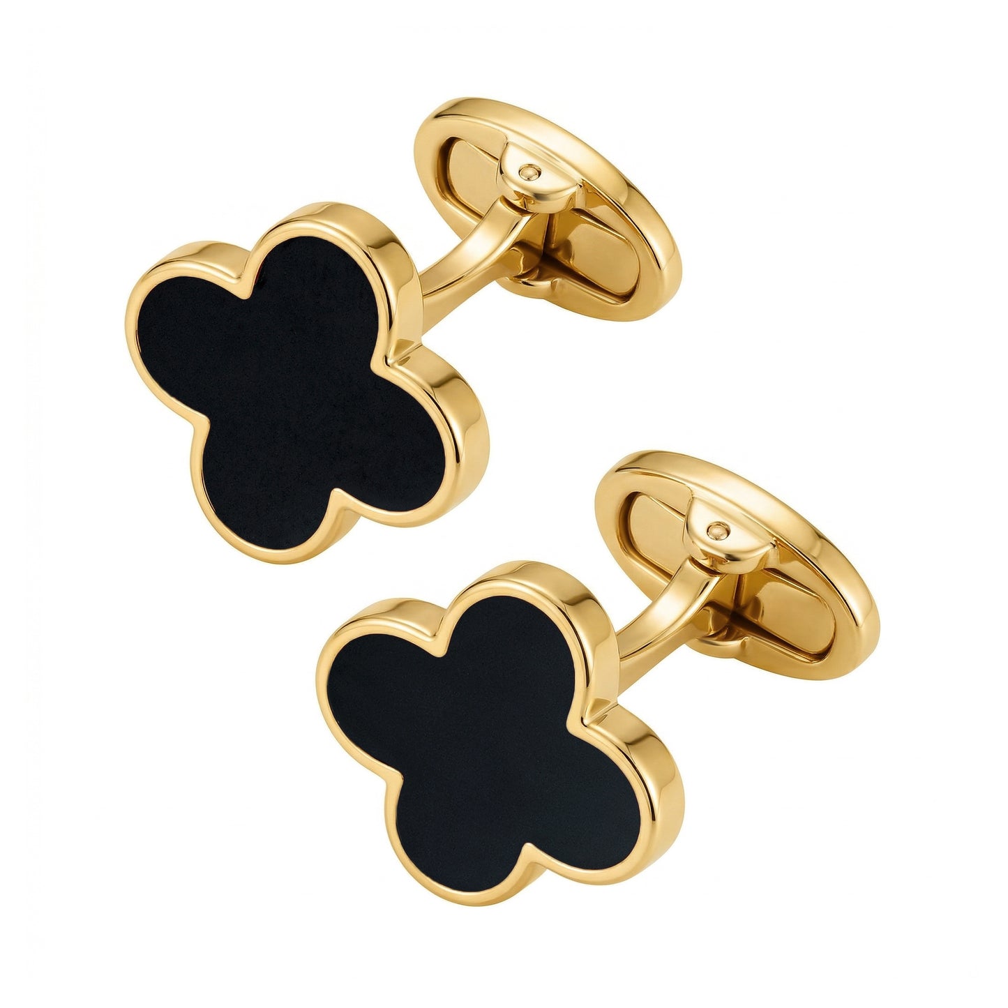 Four Leaf Clover 18K Gold Vermeil Sterling Cufflinks