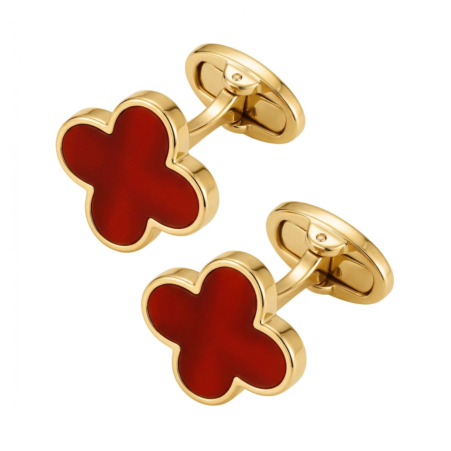 Four Leaf Clover 18K Gold Vermeil Sterling Cufflinks