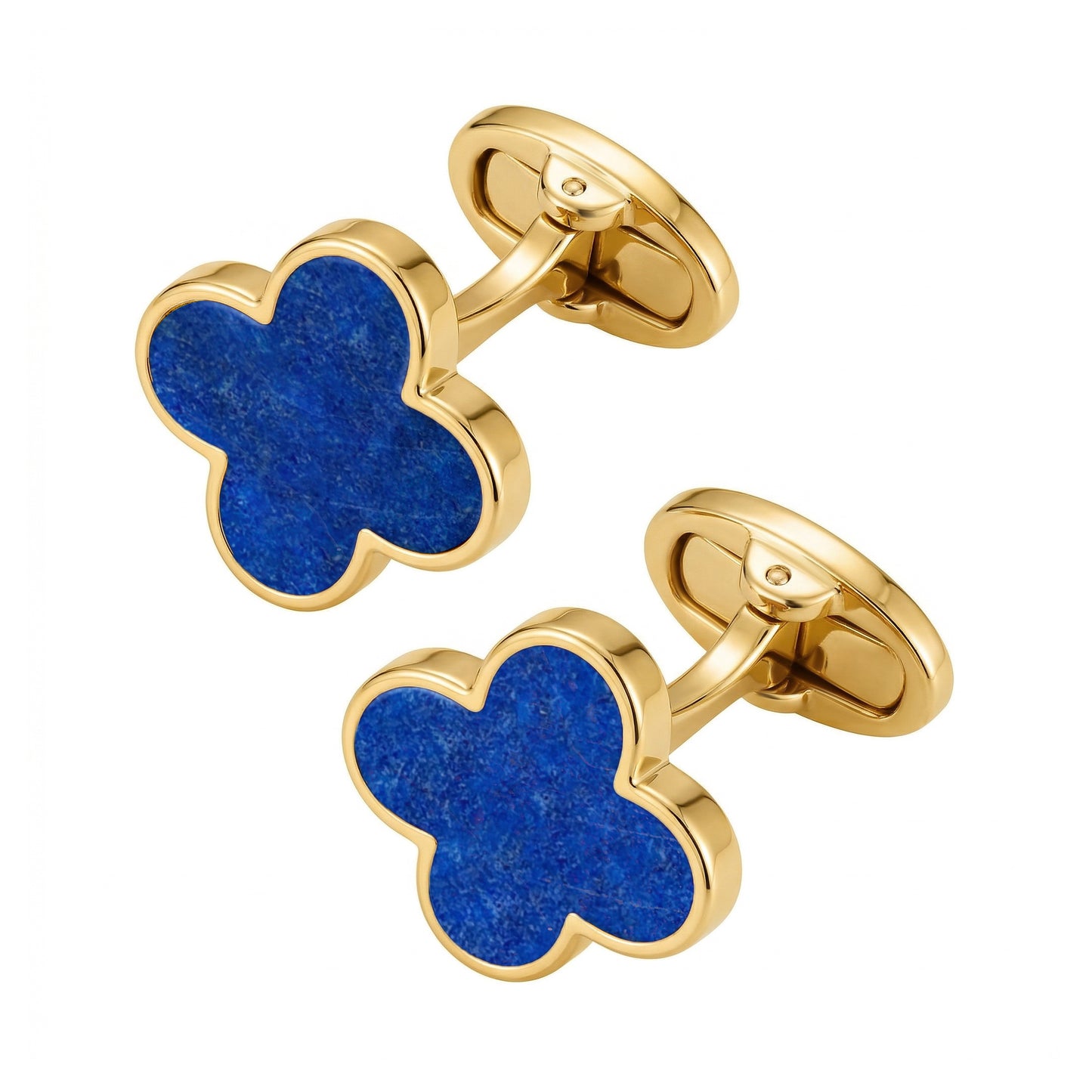 Four Leaf Clover 18K Gold Vermeil Sterling Cufflinks