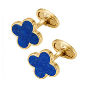 Four Leaf Clover 18K Gold Vermeil Sterling Cufflinks
