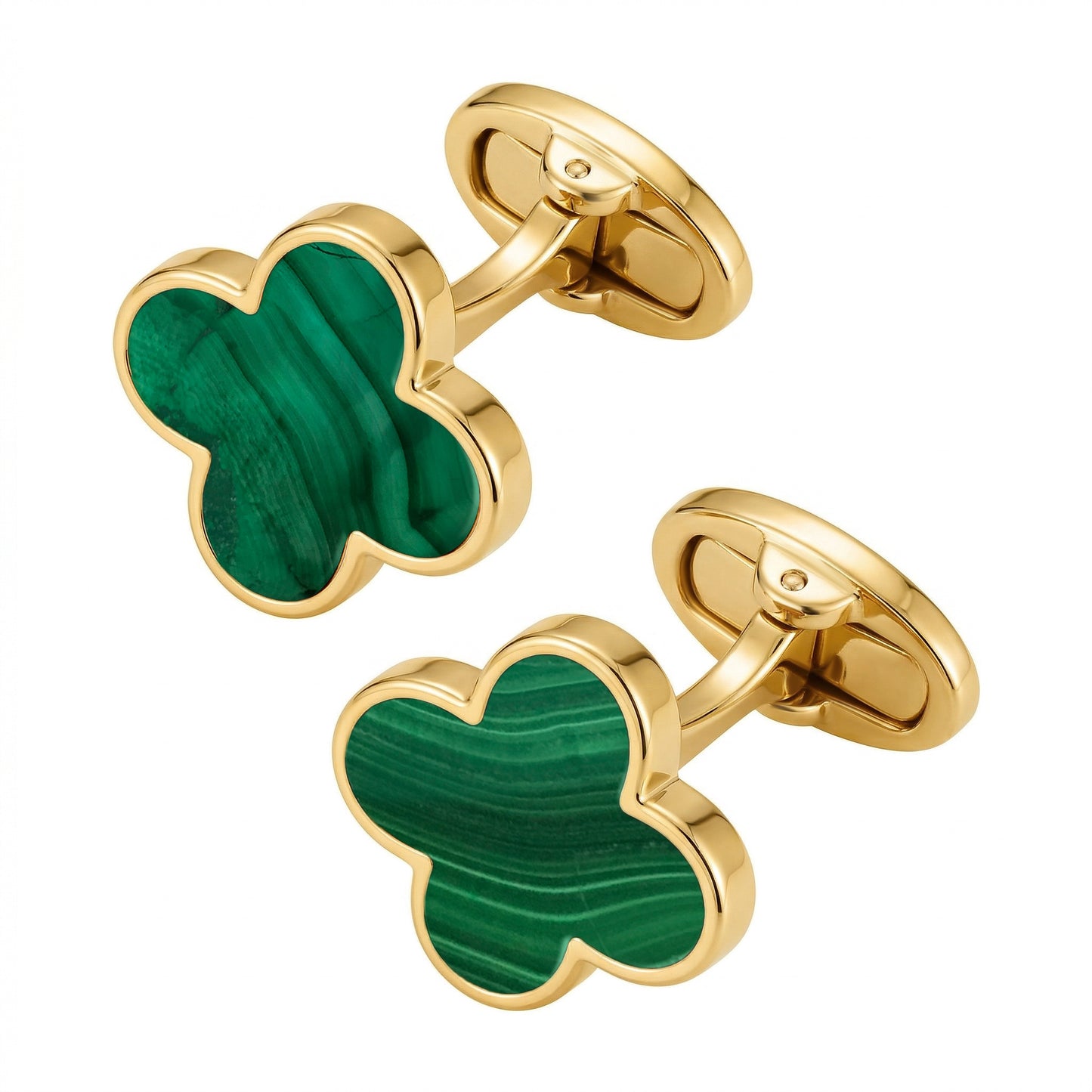 Four Leaf Clover 18K Gold Vermeil Sterling Cufflinks