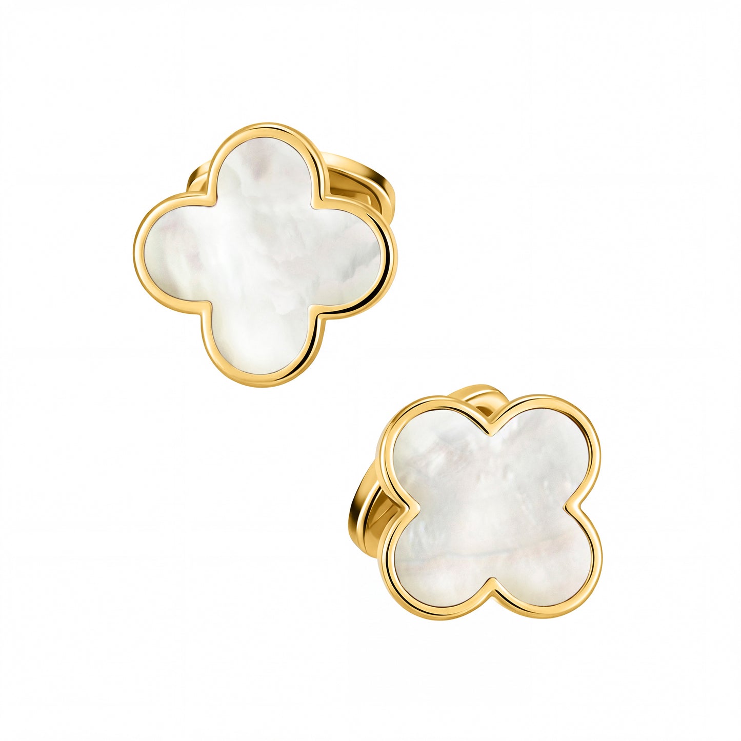 Four Leaf Clover 18K Gold Vermeil Sterling Cufflinks