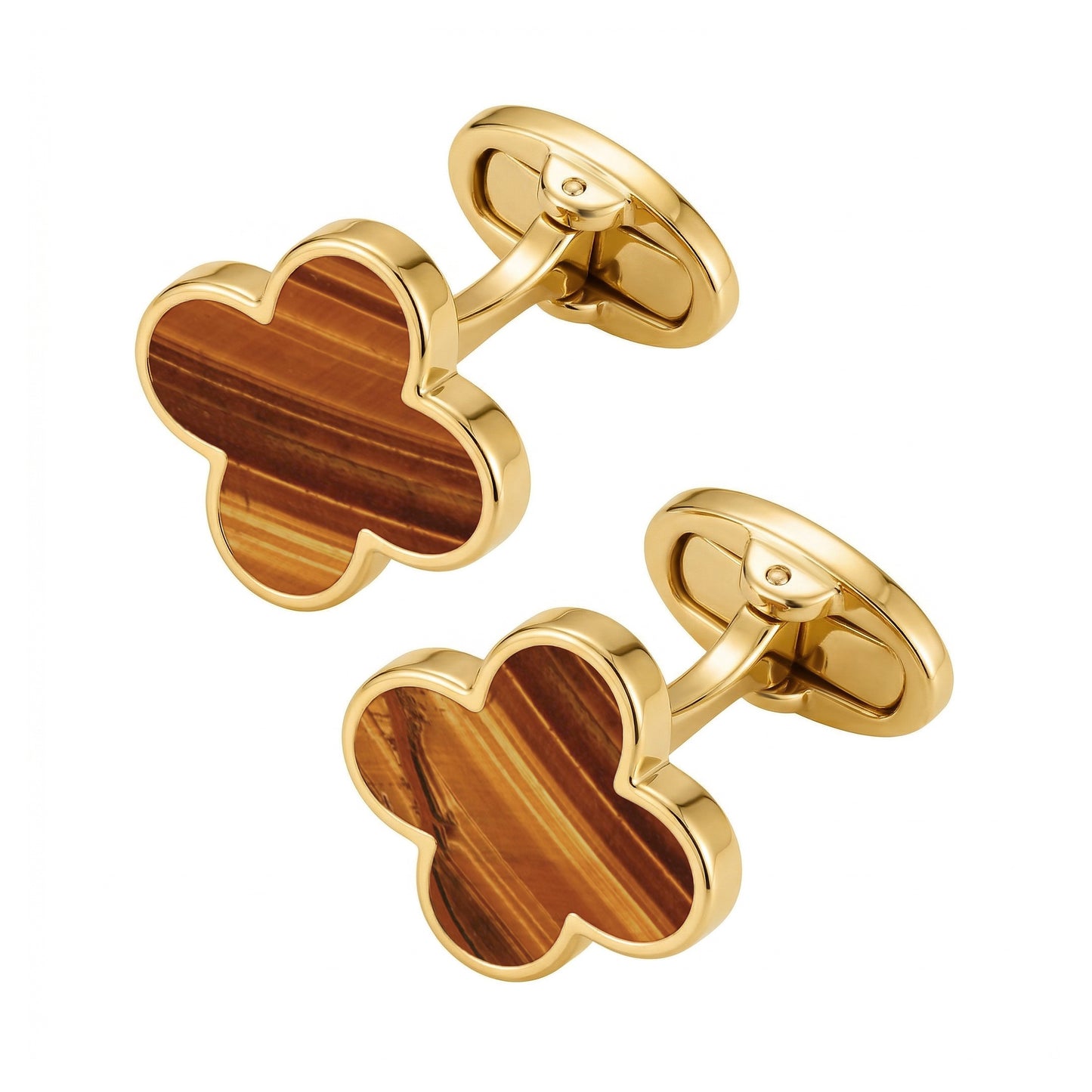 Four Leaf Clover 18K Gold Vermeil Sterling Cufflinks