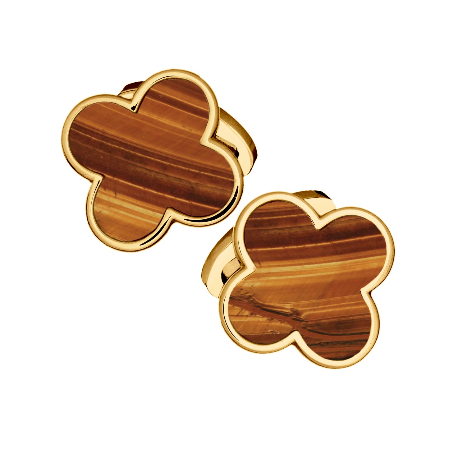 Four Leaf Clover 18K Gold Vermeil Sterling Cufflinks