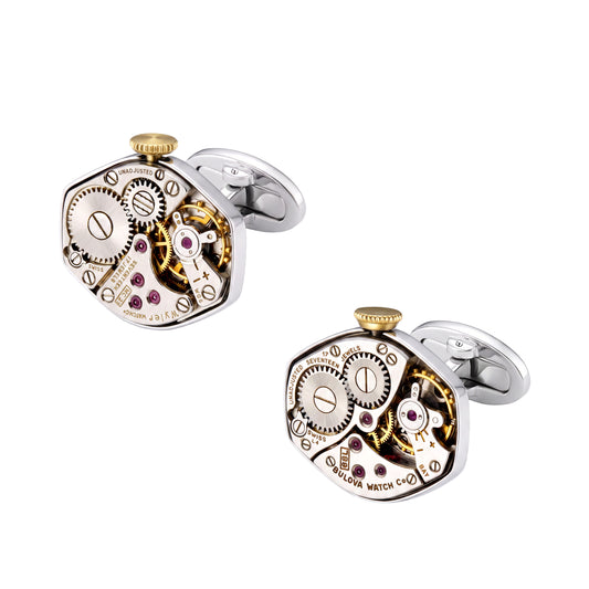Vintage Watch Movements Sterling Cufflinks