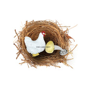 Chicken and the Egg Sterling Cufflinks