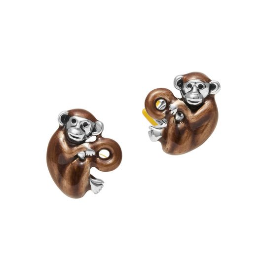 Monkey and Banana Sterling Cufflinks