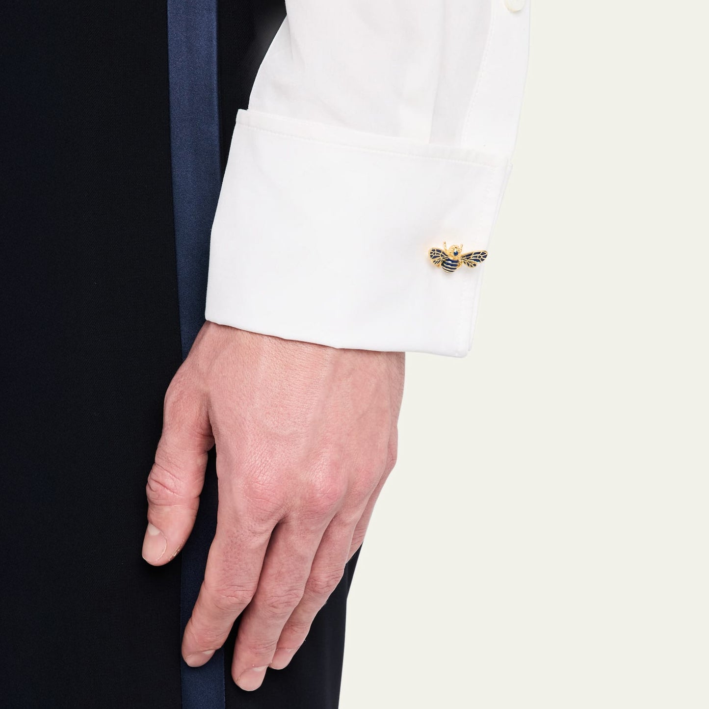 Bee Sterling Gold Vermeil and Enamel Cufflinks