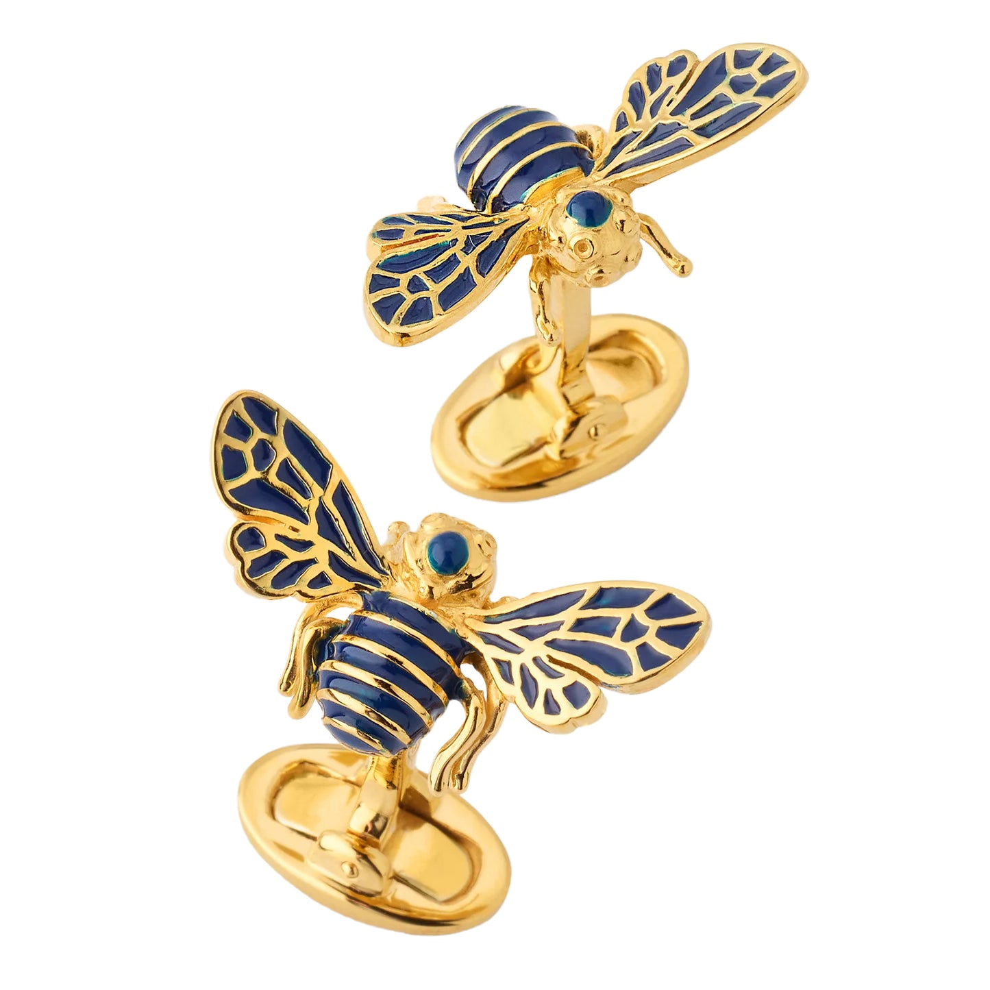 Bee Sterling Gold Vermeil and Enamel Cufflinks