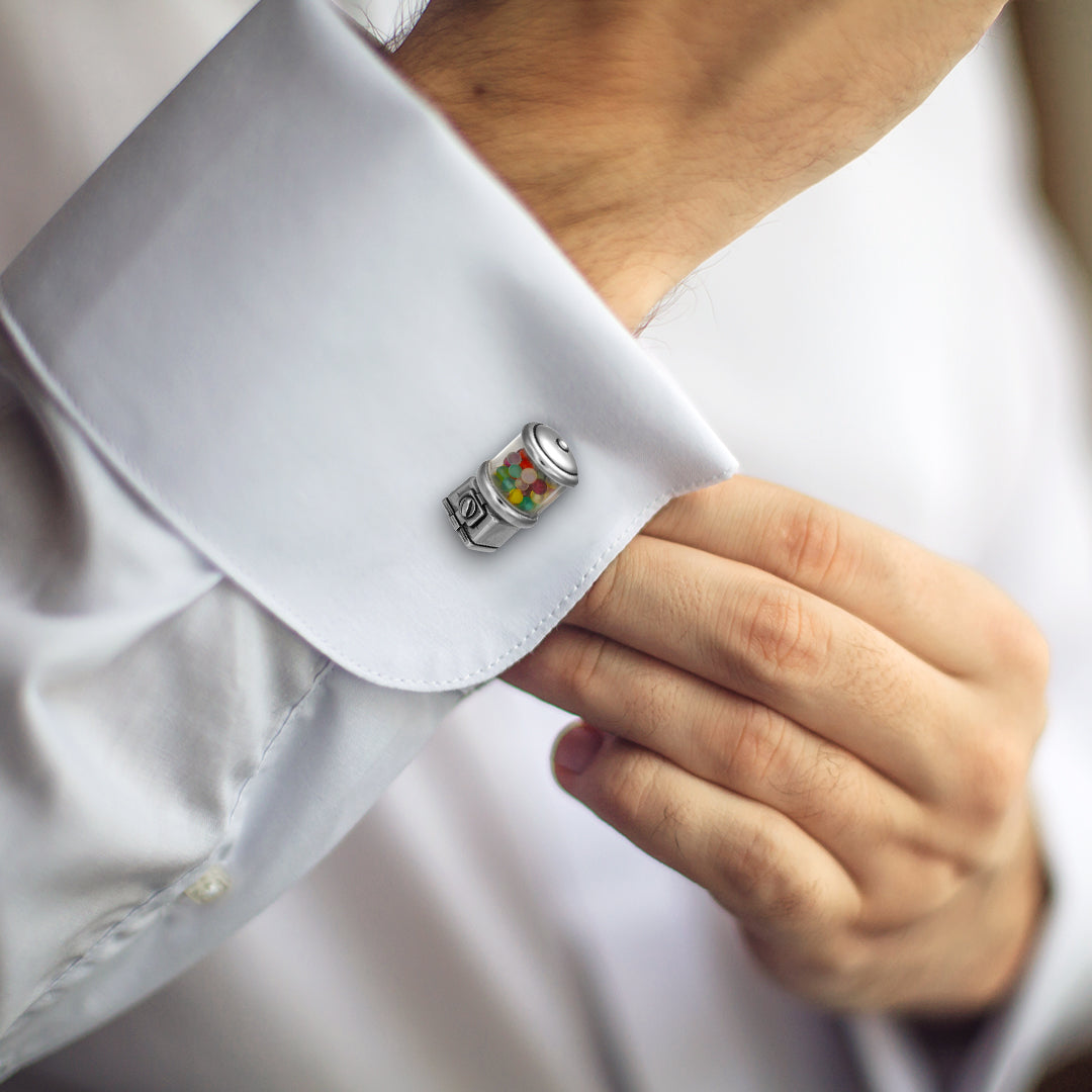 Gemstone Gumball Machine Sterling Silver Cufflinks I Jan Leslie