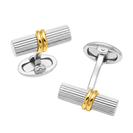 Roman Pillar 18K Gold Vermeil Sterling Cufflinks