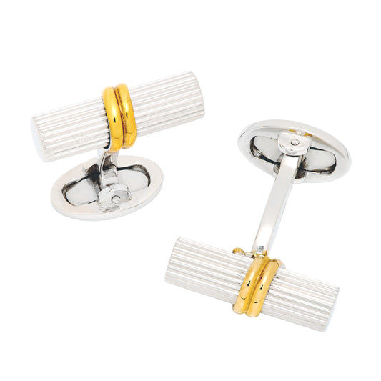 Roman Pillar 18K Gold Vermeil Sterling Cufflinks