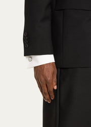 Octagon white mother of pearl cabochon cufflink pair 