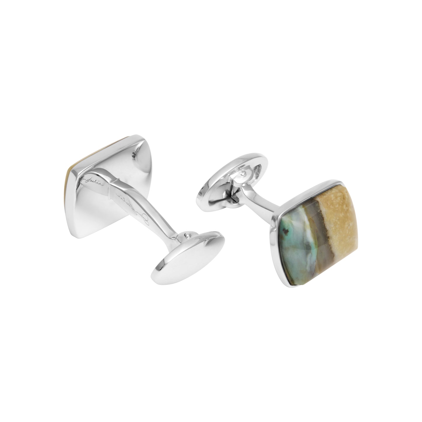 Picturesque Sand Bar Opalized Petrified Wood Sterling Silver Sterlings