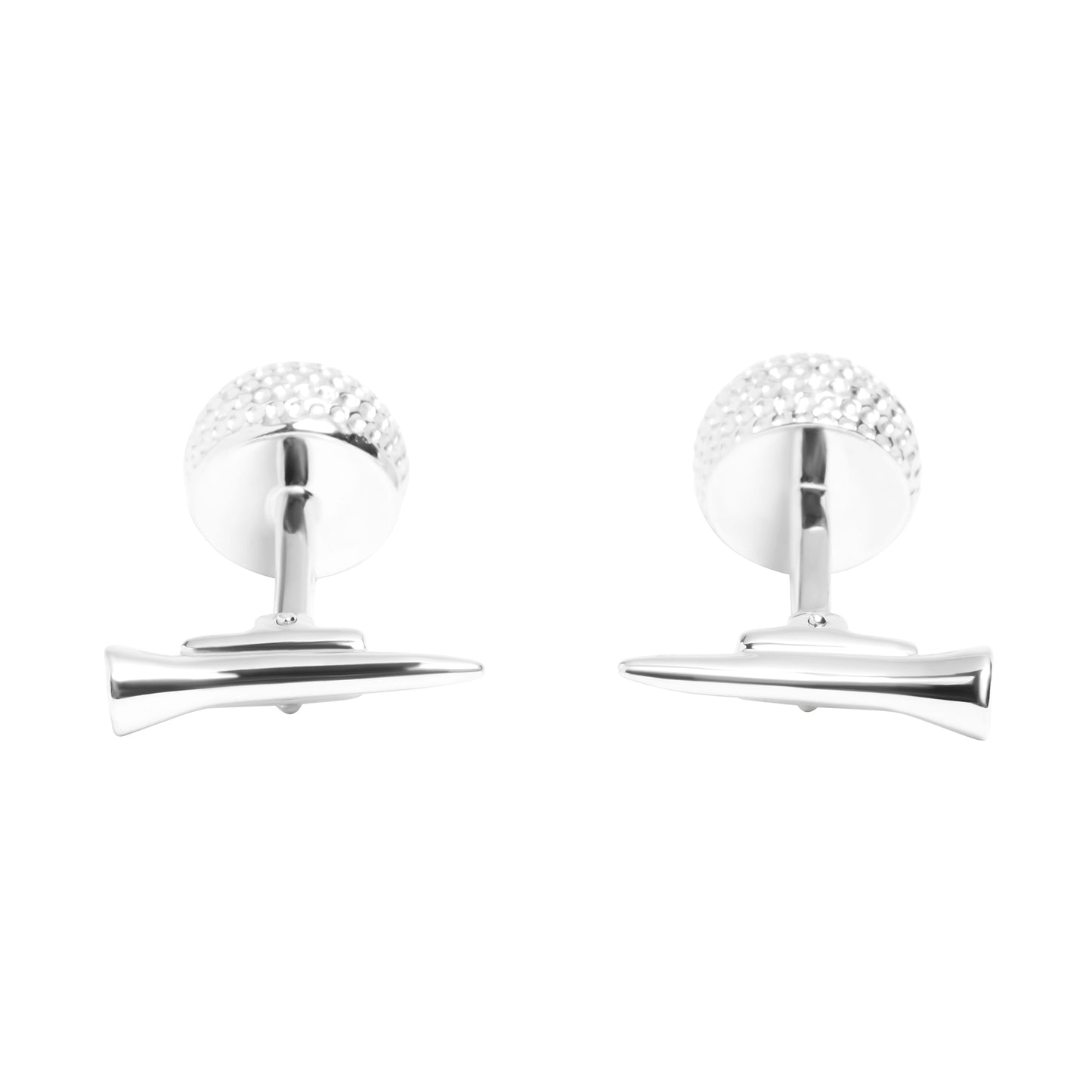 US Flag Golf Ball Sterling Cufflinks