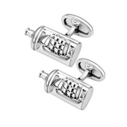 Ship in a Bottle Sterling Cufflinks
