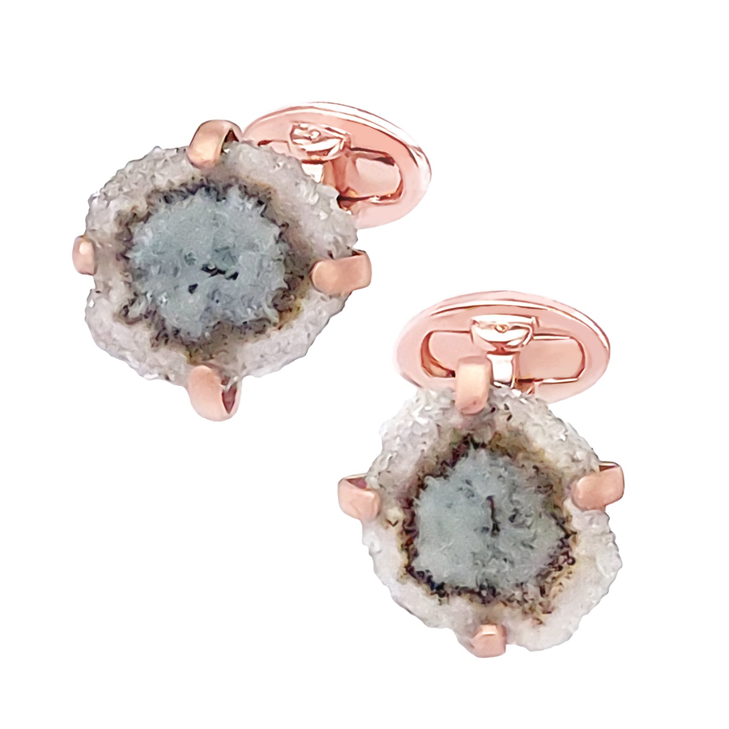 Stalactite White Jasper Sterling Cufflinks