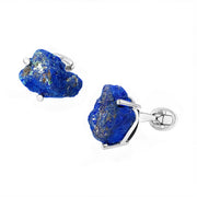 Azurite Rock Sterling Cufflinks