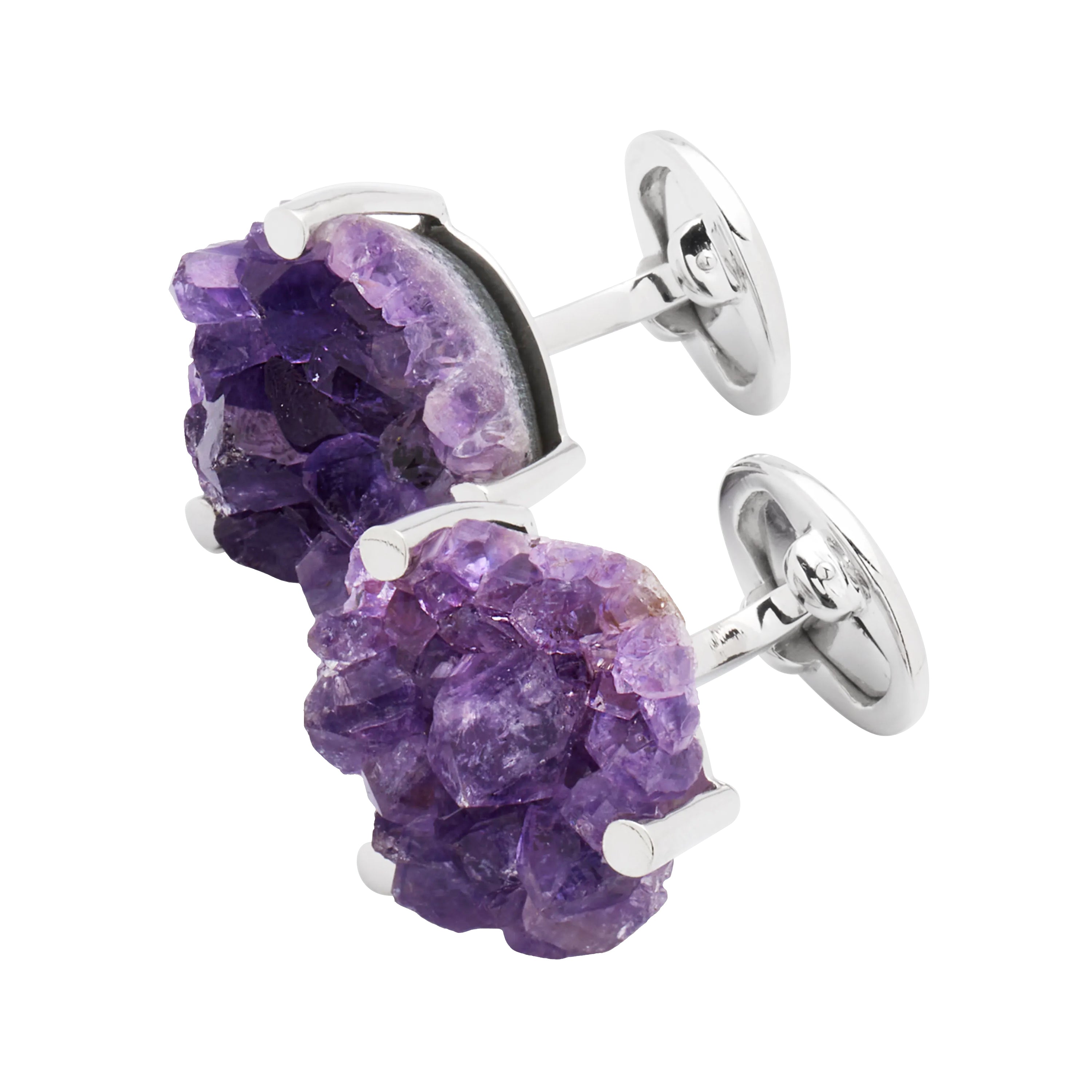 Sterling Silver Amethyst Druzy Cufflinks – Jan Leslie