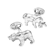 Gold Vermeil Bull and Bear Cuflinks