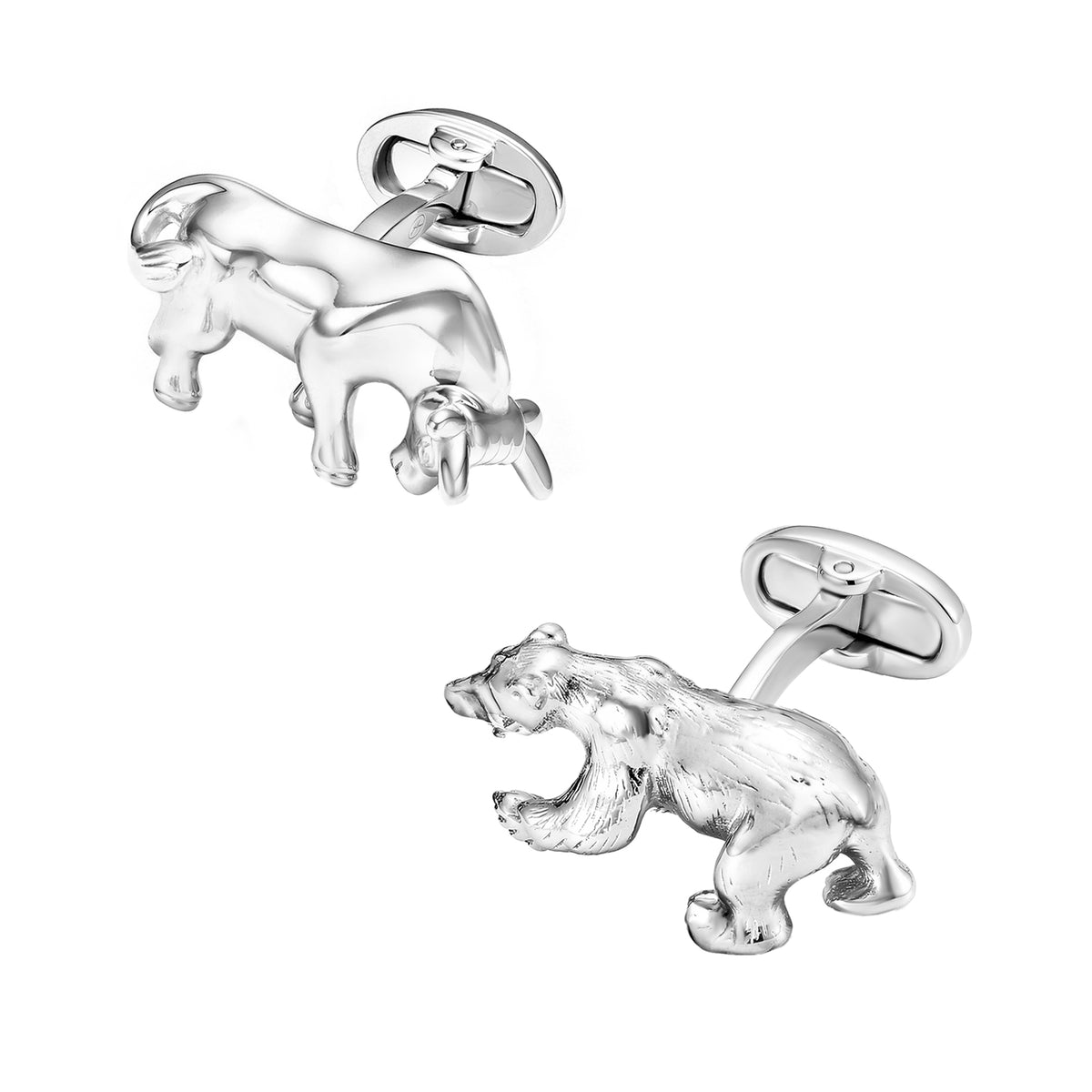 Gold Vermeil Bull and Bear Cuflinks