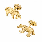 Gold Vermeil Bull and Bear Cuflinks