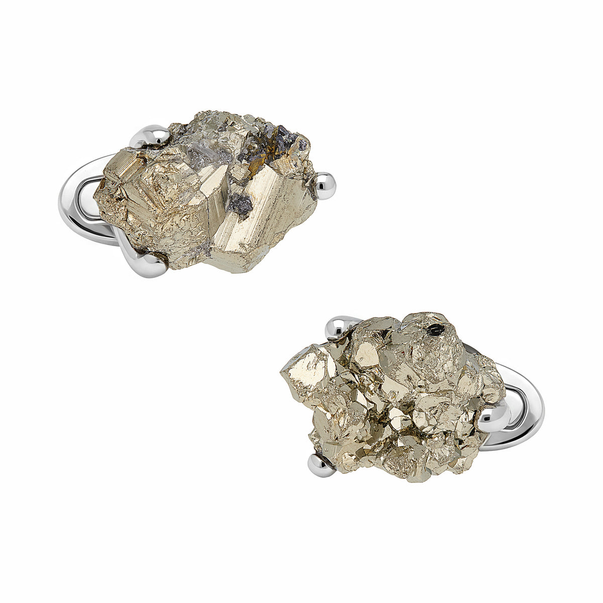 Pyrite Gemstone Sterling Silver Cufflinks