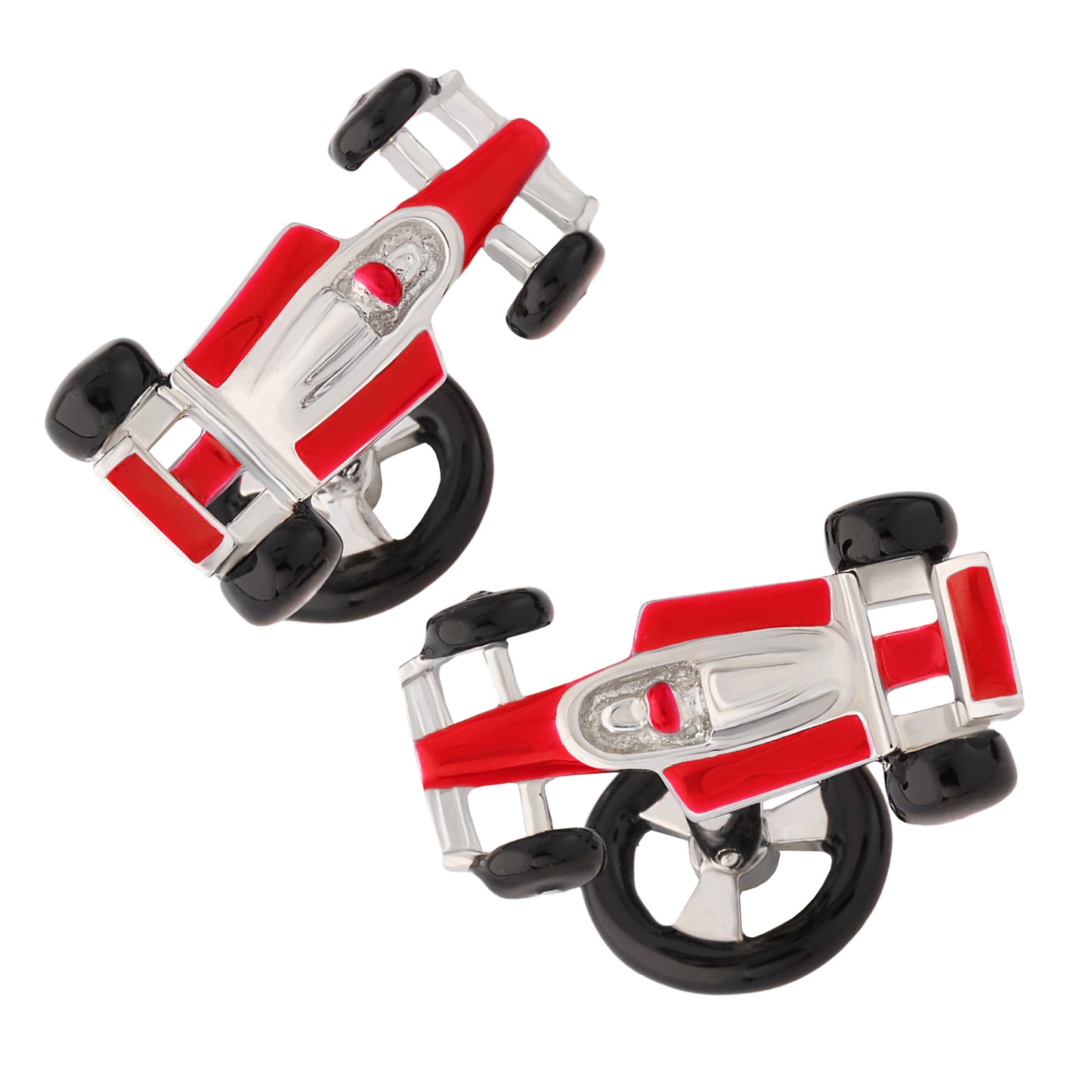 Turbo Race Car Sterling Cufflinks