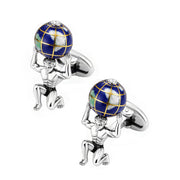 Atlas Carrying the World Sterling Cufflinks