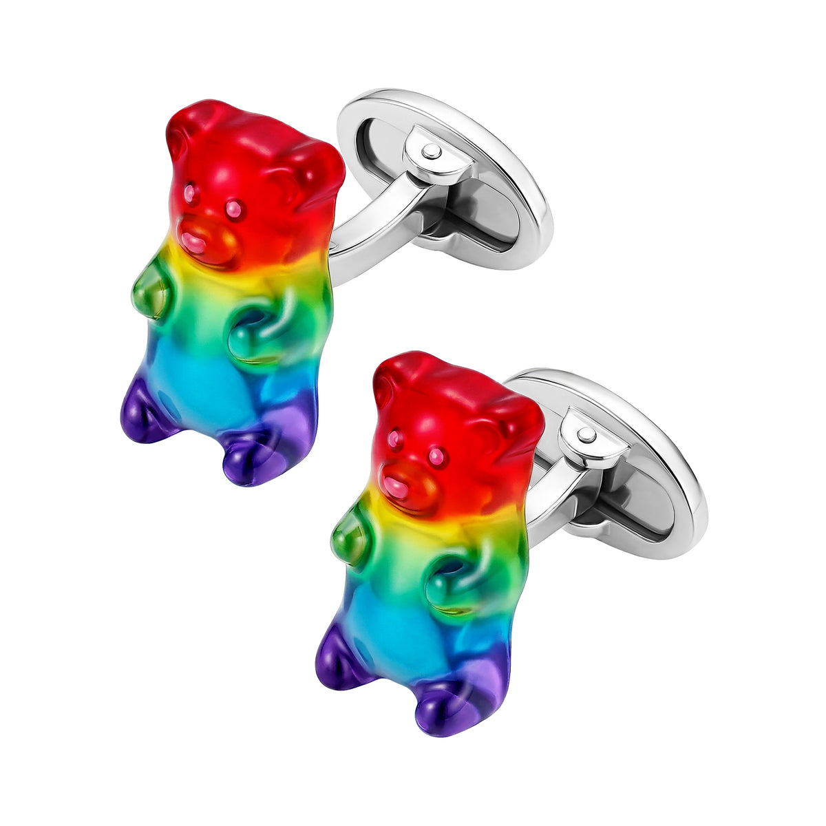 Gummy Bear Rainbow Sterling Cufflinks