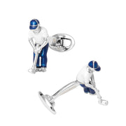 Putting Golfer Sterling Cufflinks