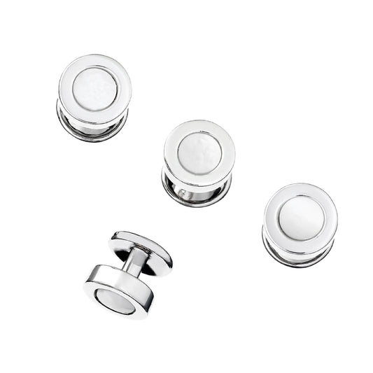 Round Mother of Pearl Sterling Studs
