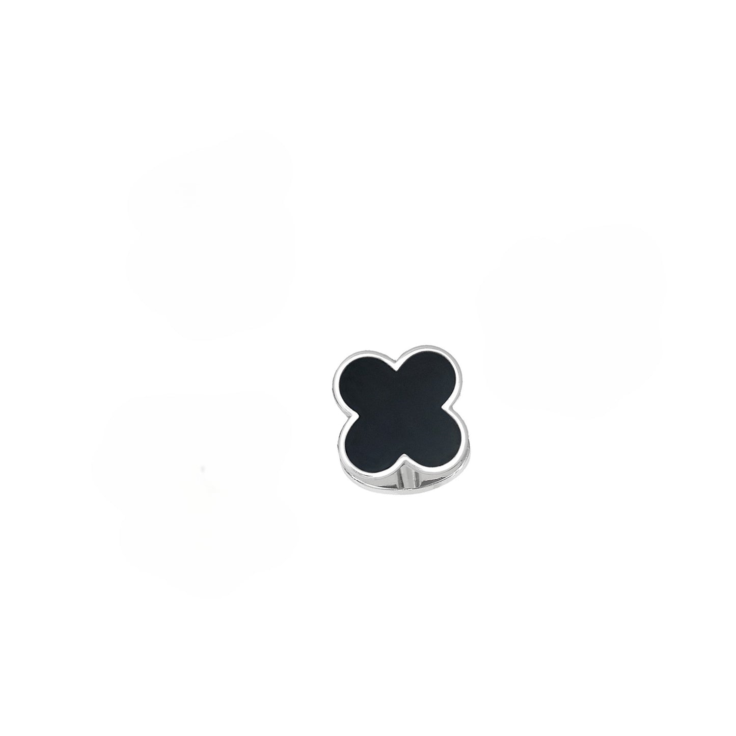 Four Leaf Clover Sterling Tuxedo INDIVIDUAL Stud