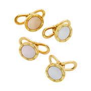 Rivet Etch 18K Gold Tuxedo Studs