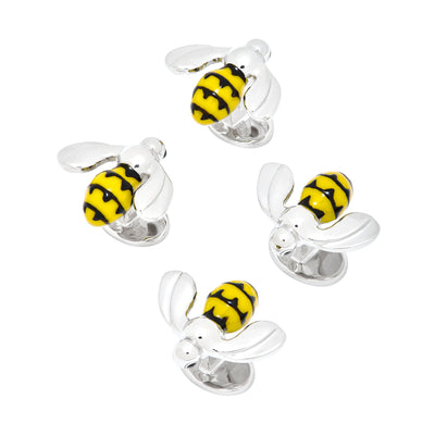 Triumphant Bee Sterling Silver Tuxedo Studs I Jan Leslie Cufflinks and Accessories. 