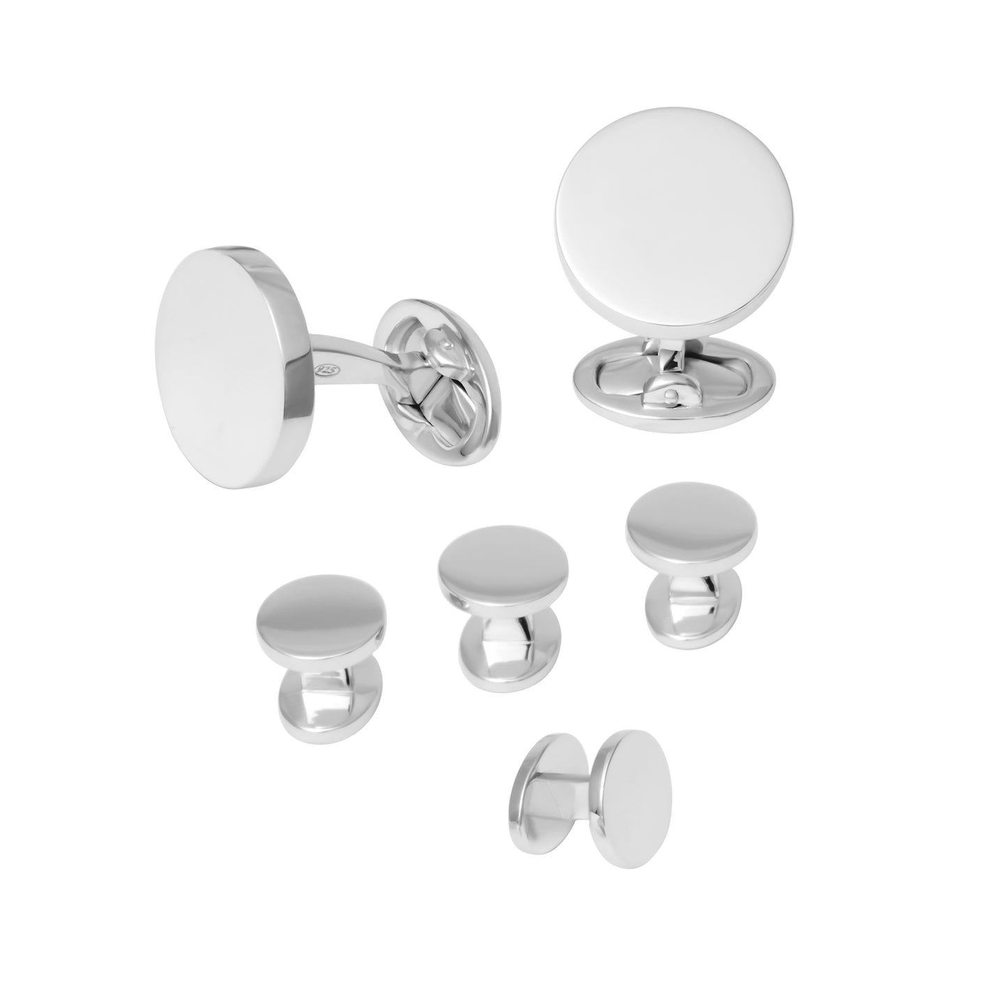 Classic Round Sterling Tuxedo Set