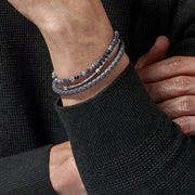 Gray Sapphire & Sterling Stack – 3-Bracelet Set