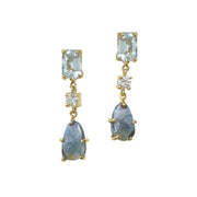 Fiji 18K Gold One of a Kind Gemstone Earrings