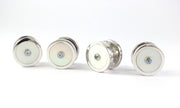 Gemstone & Diamond Center Round Tuxedo Studs