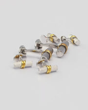 Roman Pillar Sterling Cufflinks and Studs 18K Gold Vermeil Set
