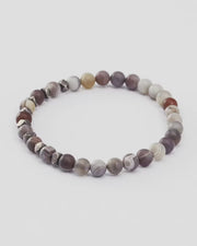 Agate & Burnished Silver  Flex Bracelet