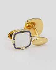 Square Mother-Of-Pearl 18K Gold Vermeil Cufflinks